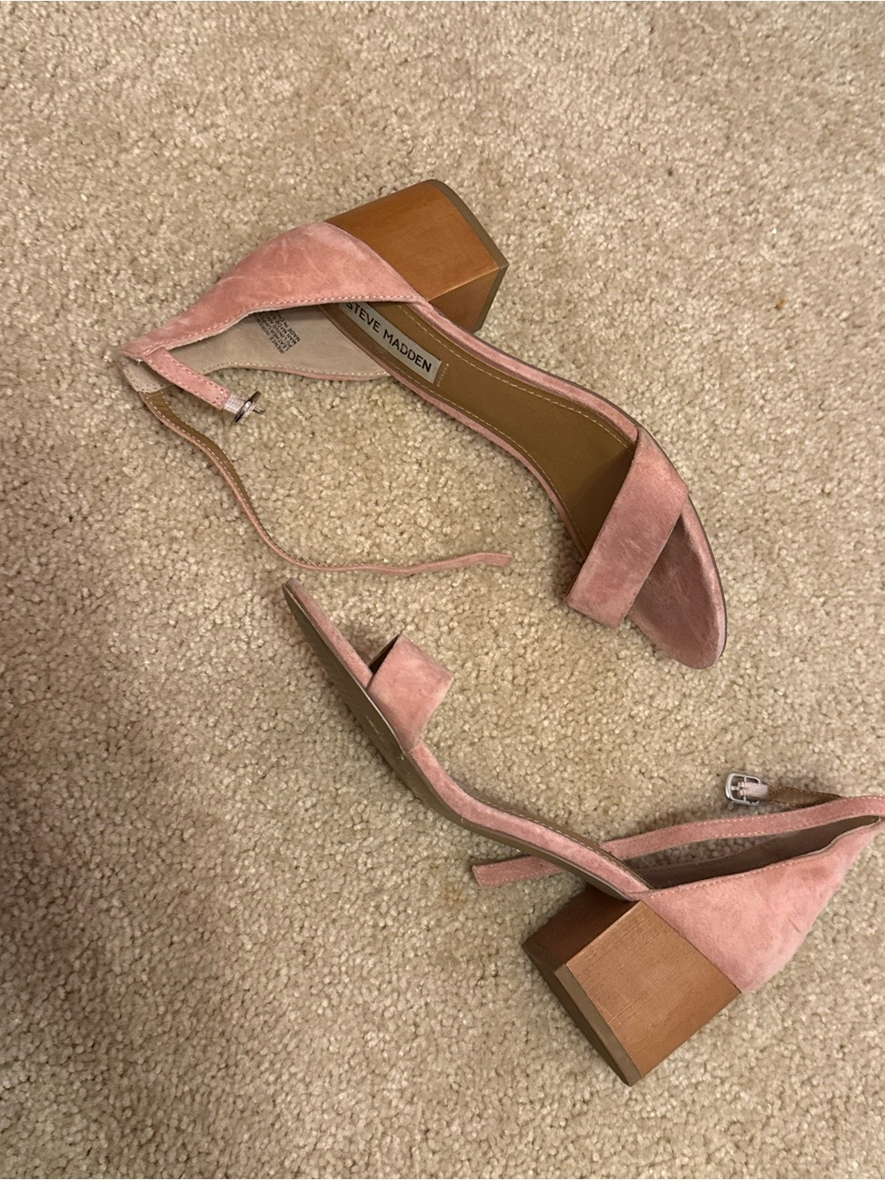 Steve Madden Rose Suede Block Heels